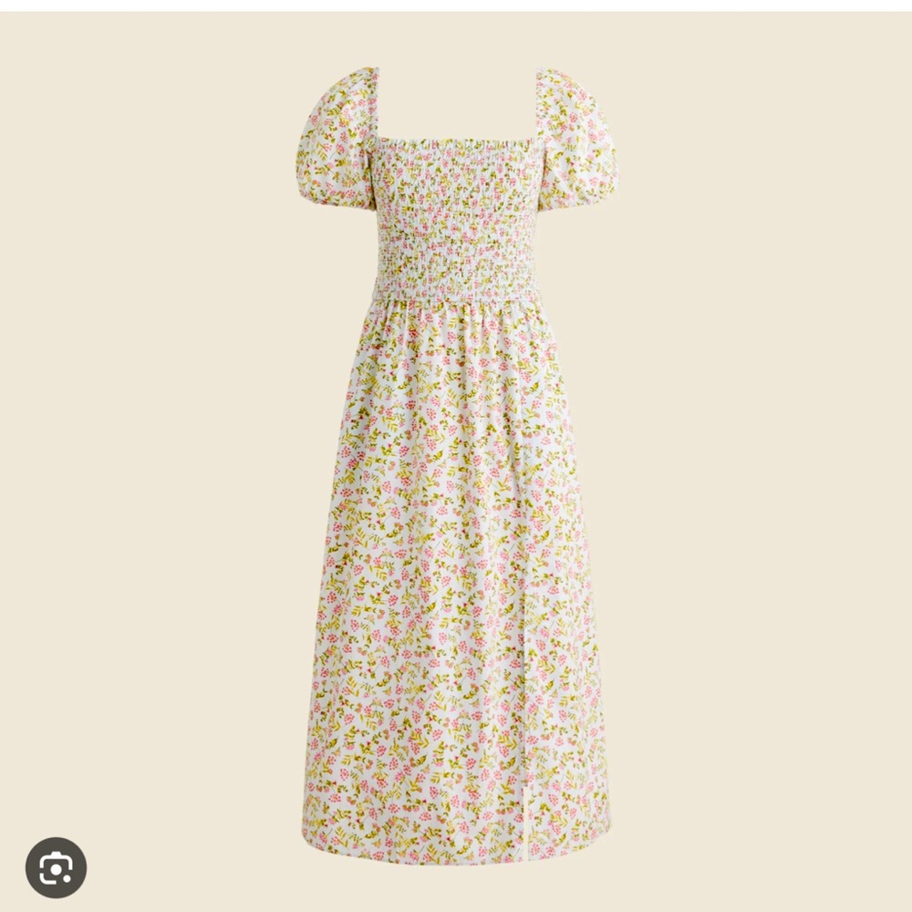 J Crew Smocked Maxi Dress in Meadow Floral - new with tags